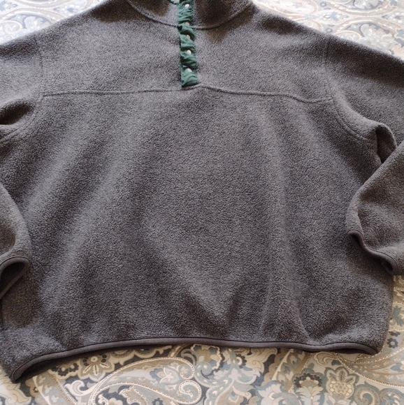 Lands' End Gray Fleece Pullover Sz XL - Picture 3 of 11